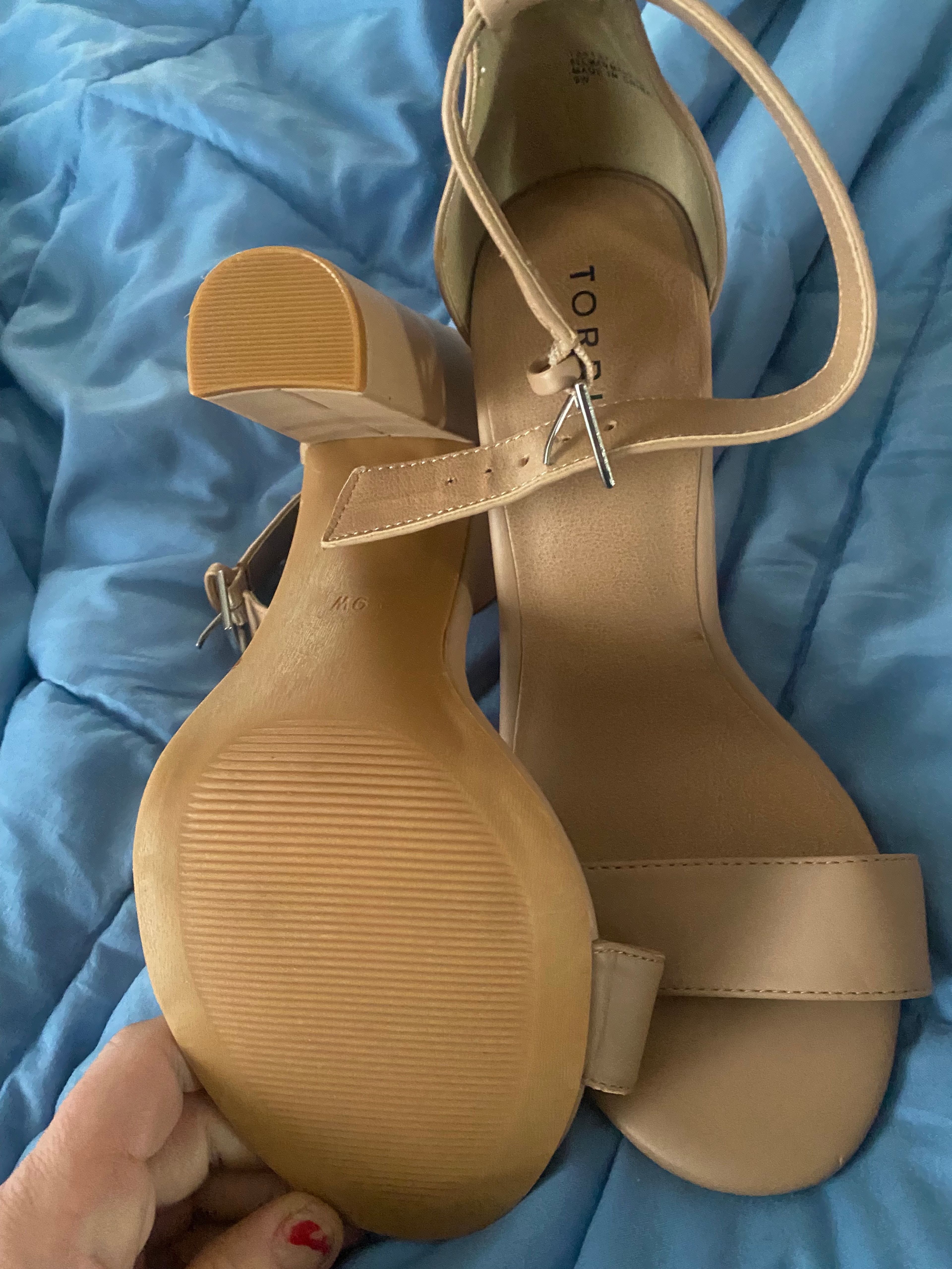 Torrid Nude Block Heel Sandals size 9 - Image 3