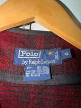 Ralph Lauren Polo Vintage Buffalo Plaid Hunting Vest X-Large Red/Black - Image 5