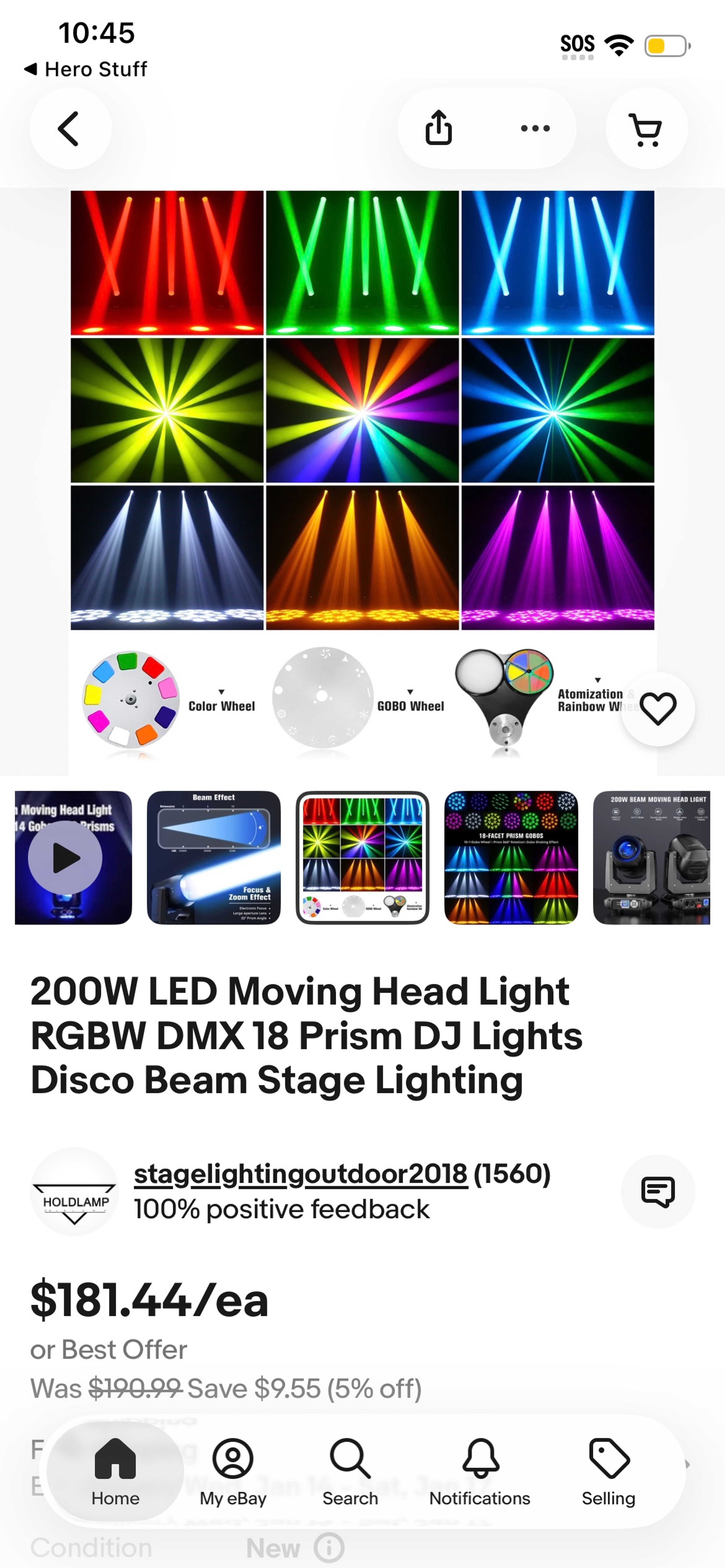 Yuerlighting 150W LED Moving Head Light with Rotating Prism - Image 3