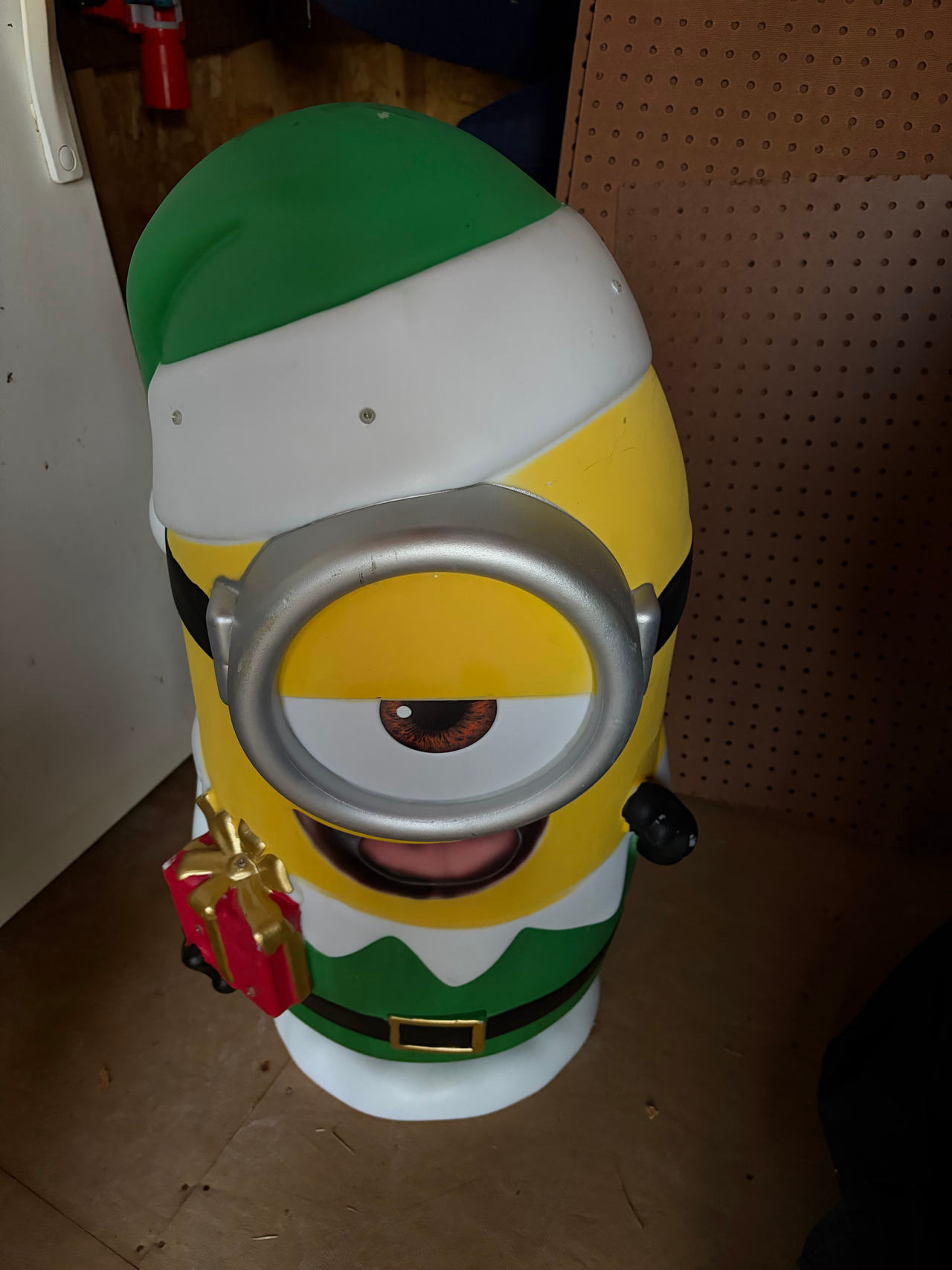 Gemmy Minion Stuart Christmas Elf Blow Mold Decor