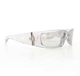 Prada PR A14S Wrap Sunglasses in Transparent Grey with Tag - Image 1