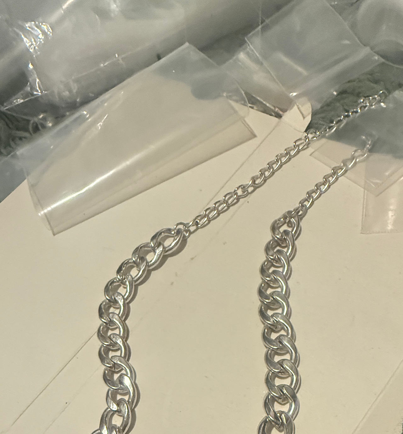 Silver Curb Link Chain Necklace