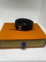 Louis Vuitton Slim Bracelet Black Leather 9‑Inch - Image 6