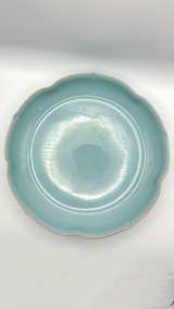 Scalloped Ceramic Dinner Plate - Image 1
