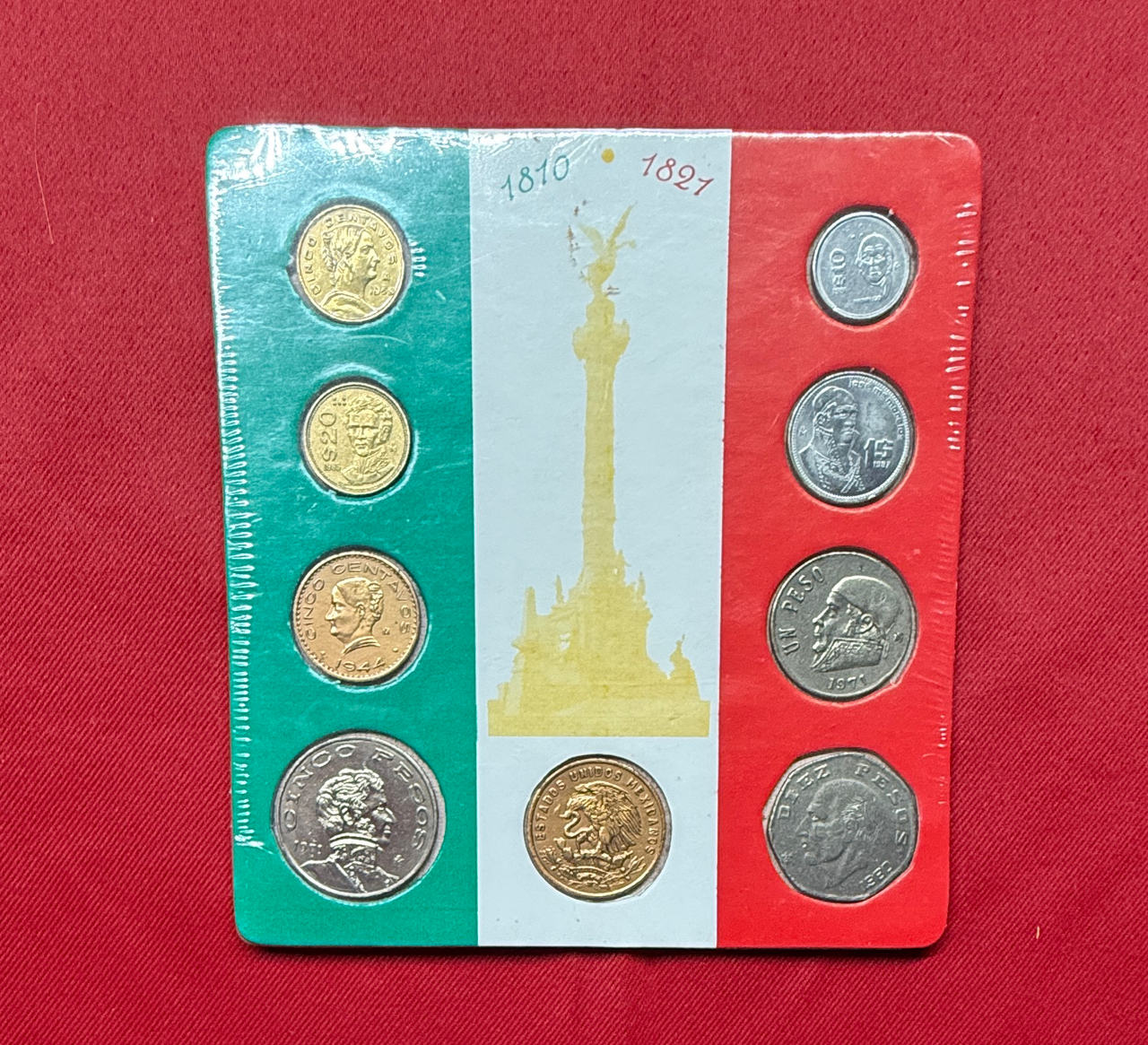 Vintage Mexican Coin Souvenir Set 1810-1821