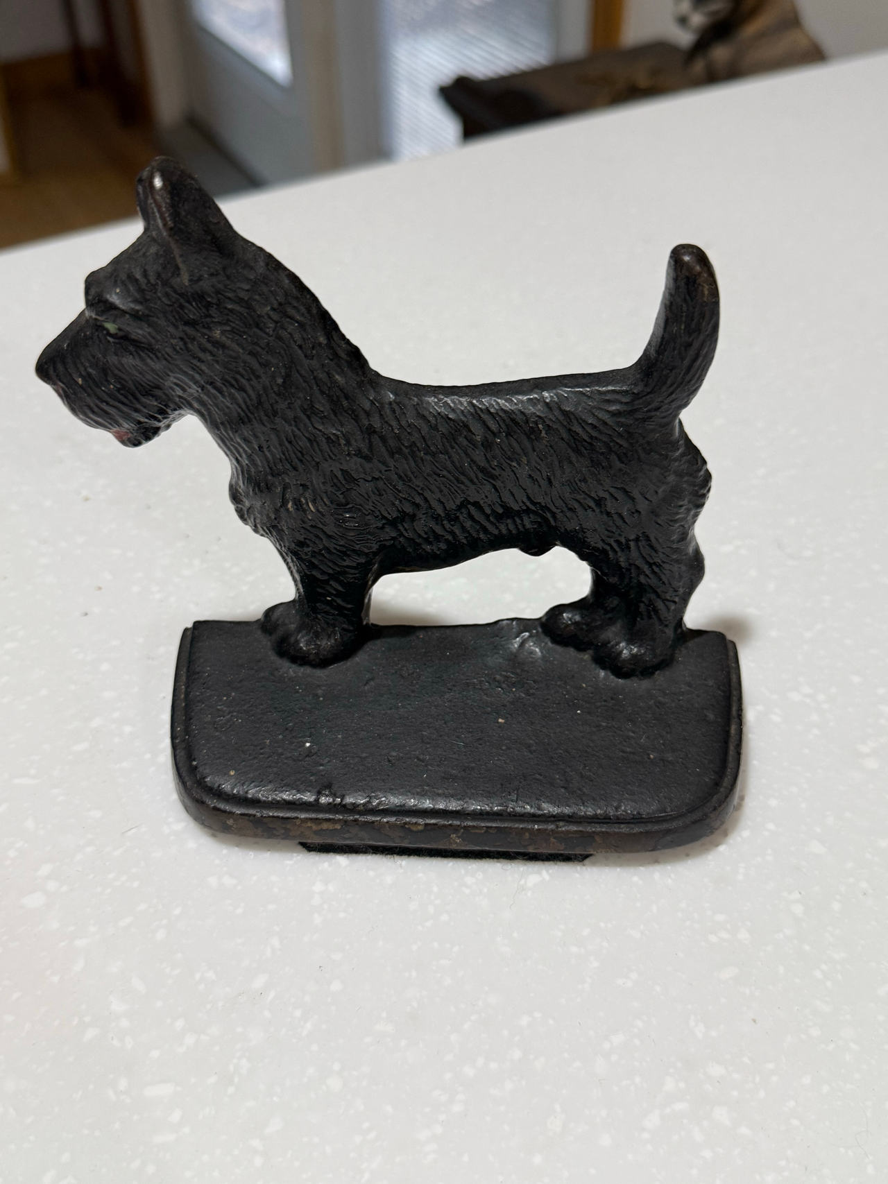 Vintage Cast Iron Scottie Dog Doorstop