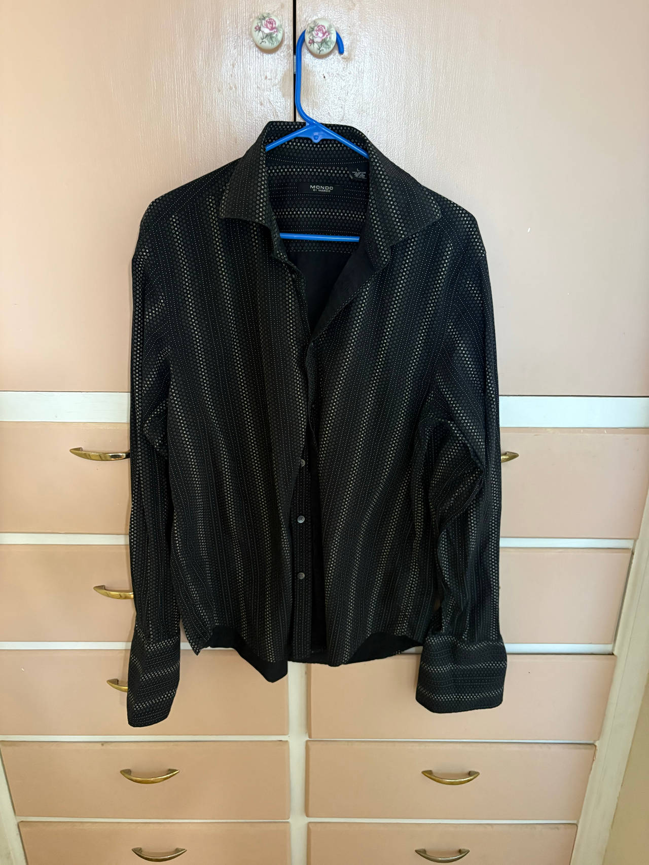 Mondo di Marco Black and Gold Striped Button Down Shirt