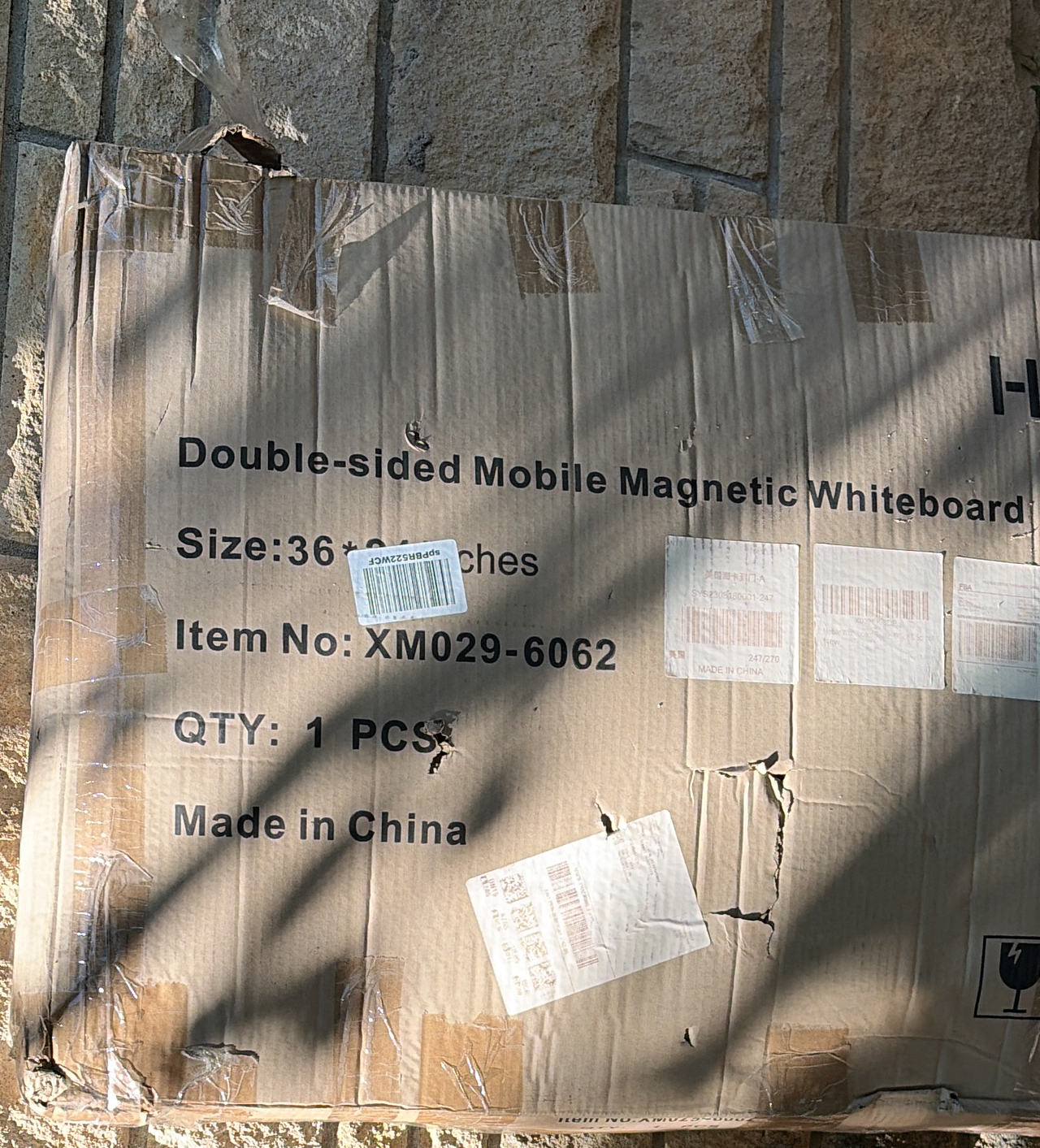 Double-sided Mobile Magnetic Whiteboard 36x24