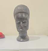 Hand-Carved African Ebony Wood Bust Sculpture - Image 2