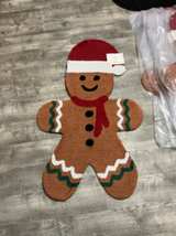Aspen Gingerbread Man Rug with Santa Hat - Image 1