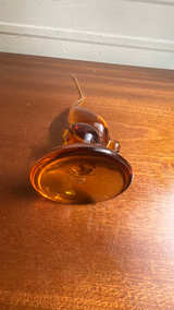 Viking Glass Amber Long Tail Bird Figurine - Image 2