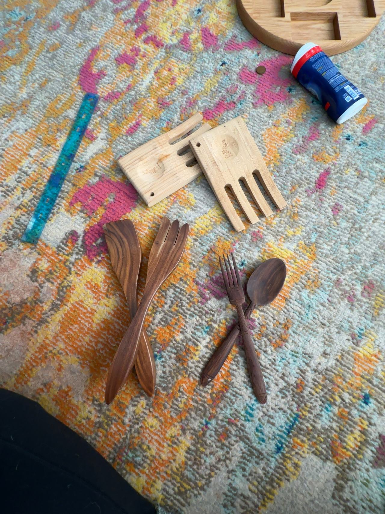 Wood Spoons, Forks Cutlery and Salad Hands