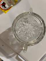 Vintage Pressed Glass Sugar Bowl with Lid - Image 3