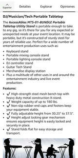 AxcessAbles MTS-01-BUNDLE-1 Double X-Stand with Tray - Image 8
