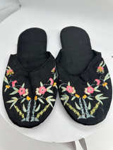 Embroidered Silk Slippers - Image 1