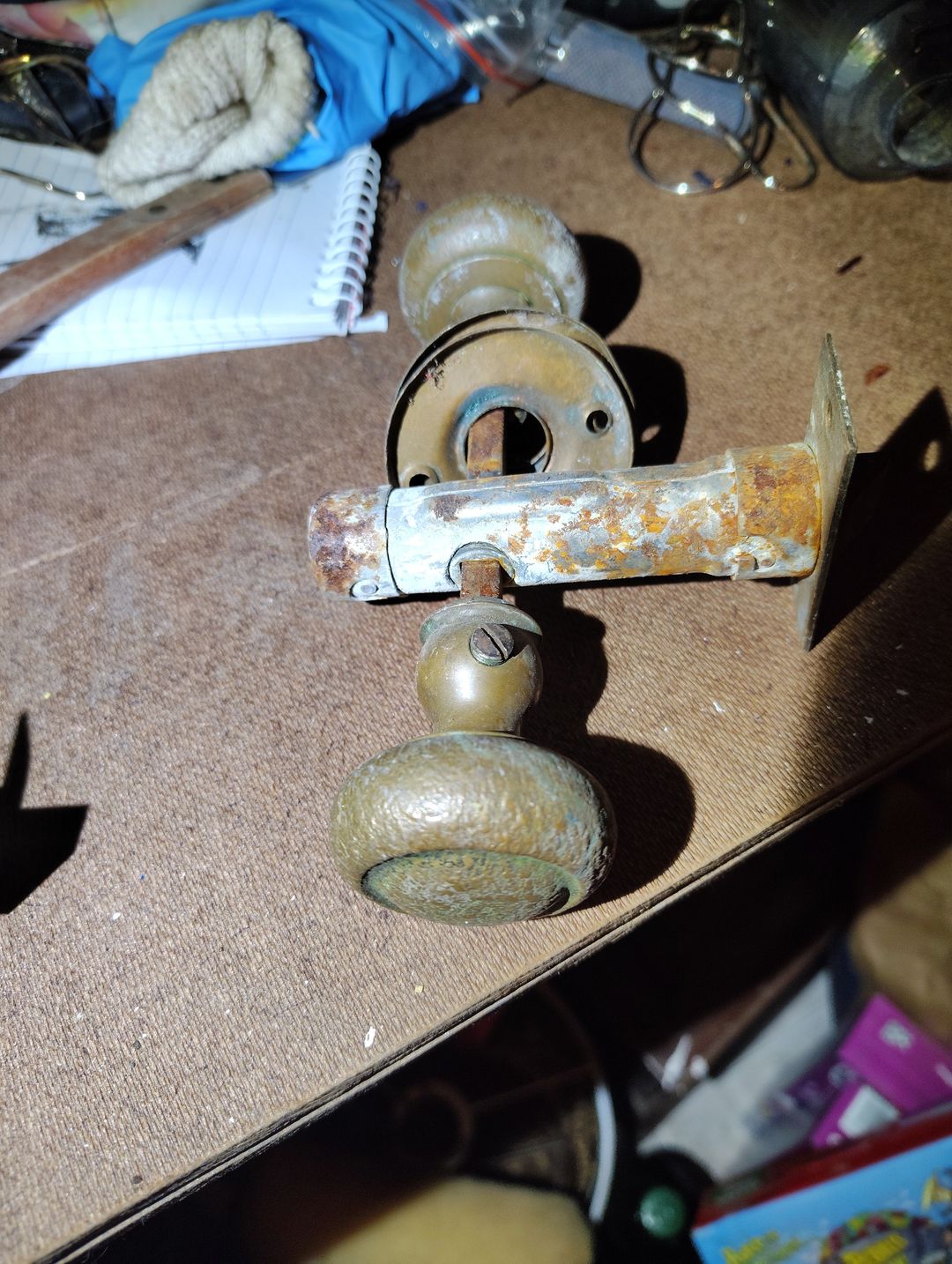 Antique Brass Door Knob Set