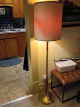 Mid Century Modern Brass and Wood Floor Lamp - Image 2