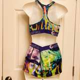 Ethika Women's Skull and Flames Sports Bra and Shorts Set - Image 1