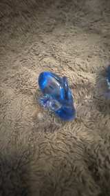 Vintage Blue Glass Elephant Figurines lot 2 - Image 6
