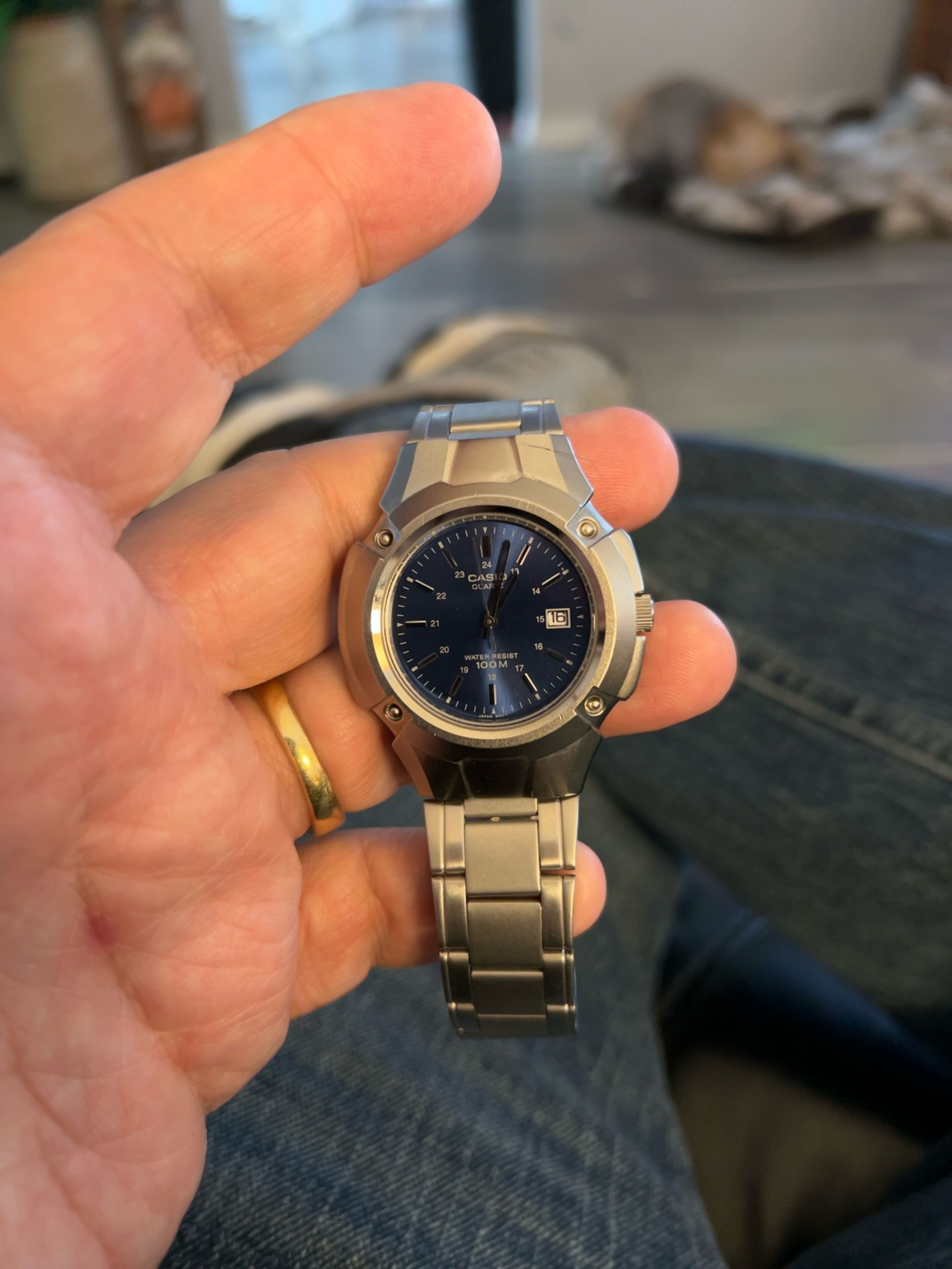 Casio MTP-3036 Blue Dial Men's Watch