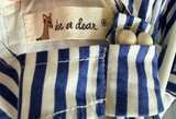 Doe a Dear Girls Blue and White Striped Dress size 4 Boutique - Image 3