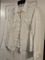 Jones New York Sport White Textured Button Down Shirt - Image 2