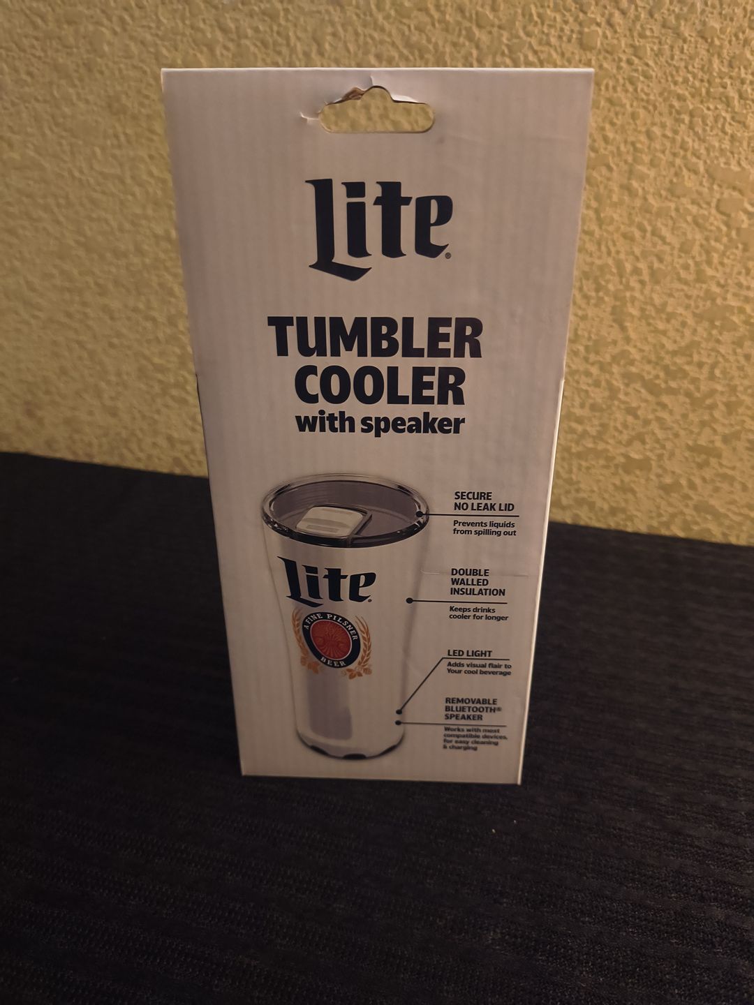Miller Lite Tumbler Cooler with Speaker