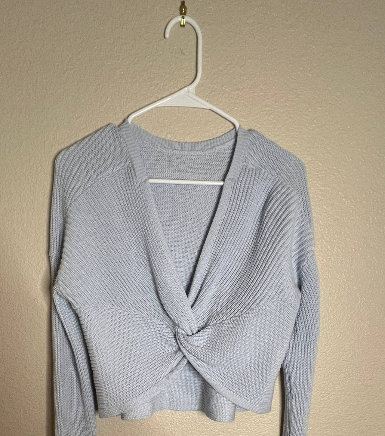 Twist Front Knit Sweater