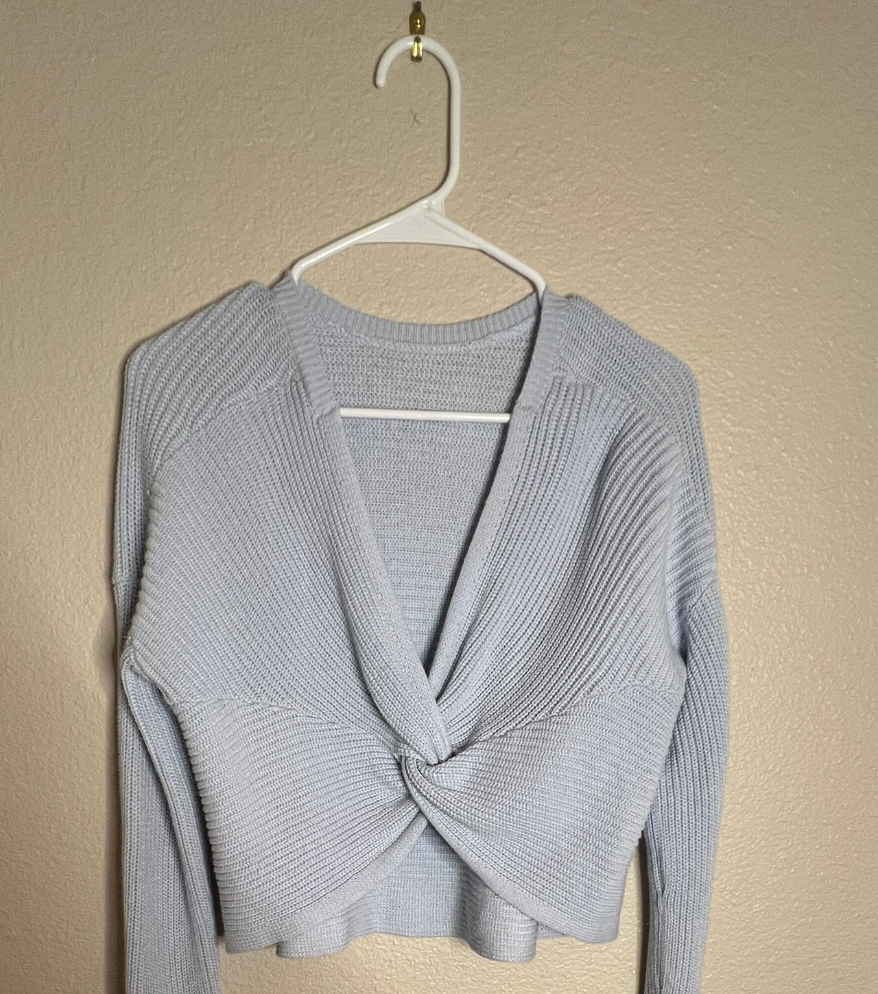 Twist Front Knit Sweater
