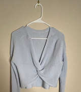 Twist Front Knit Sweater - Image 1