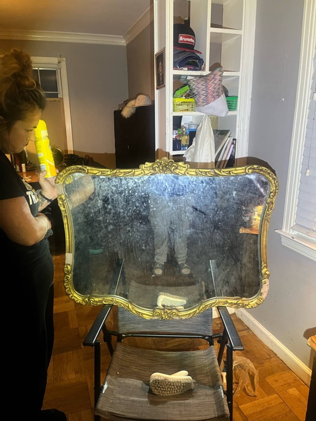 Antique Gilt Wood Ornate Mirror