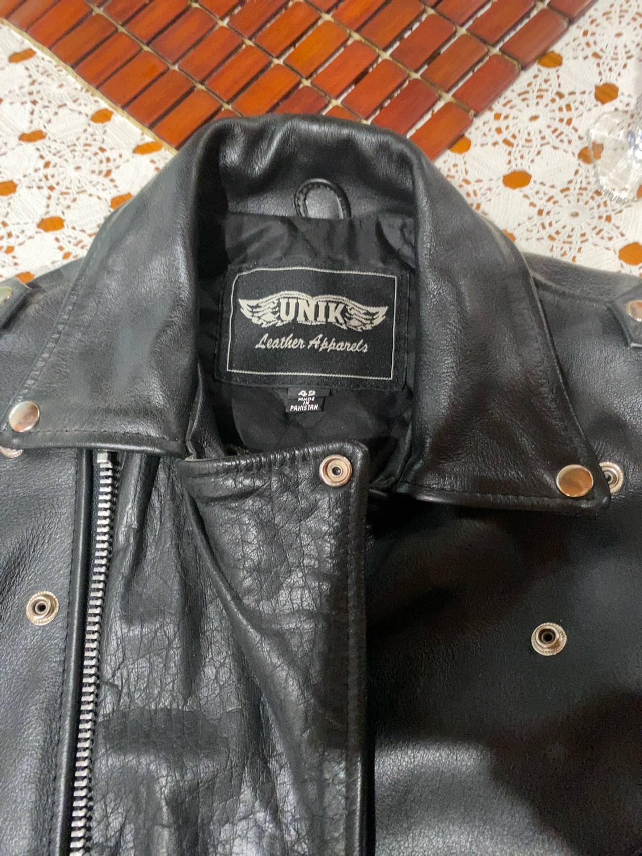 UNIK Black Leather Motorcycle Jacket