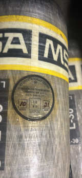 MSA SCBA Carbon Wrapped Cylinder 2216 (Empty) No valve Cylinder only - Image 2