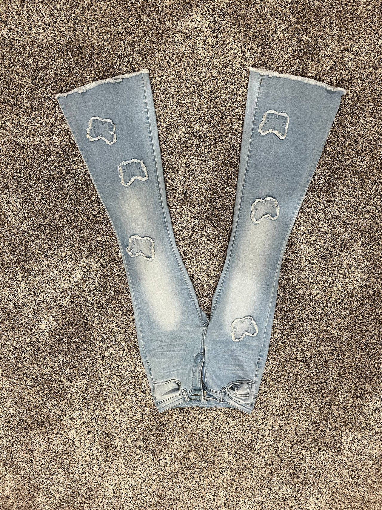 Distressed Flare Jeans