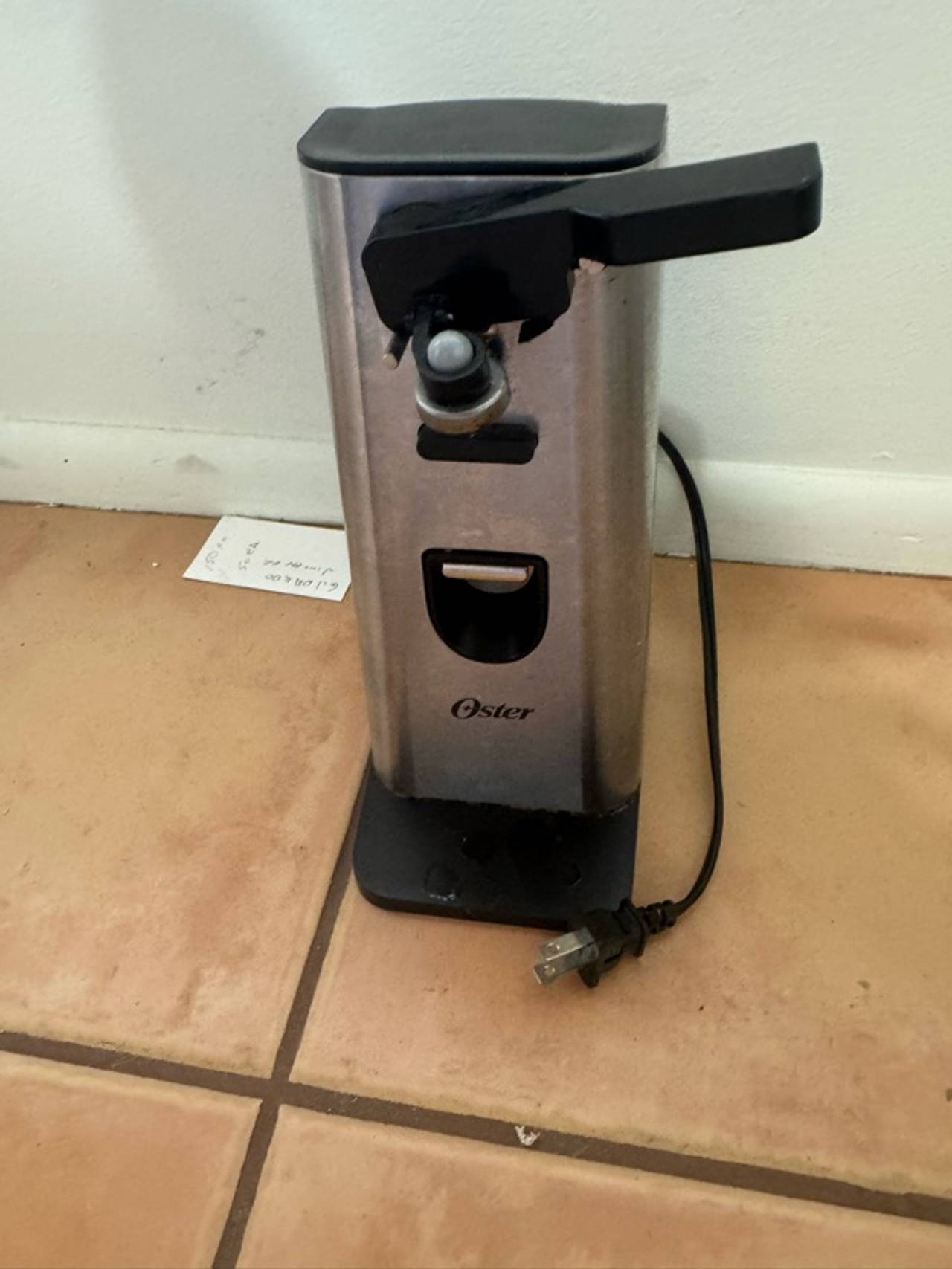 Oster Electric Can Opener Stainless Steel
