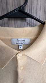 Turnbury Merino Wool Long Sleeve Polo Sweater size Large Pale yellow - Image 2