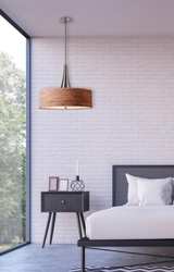 West Elm Cork Drum Pendant Light - Image 3
