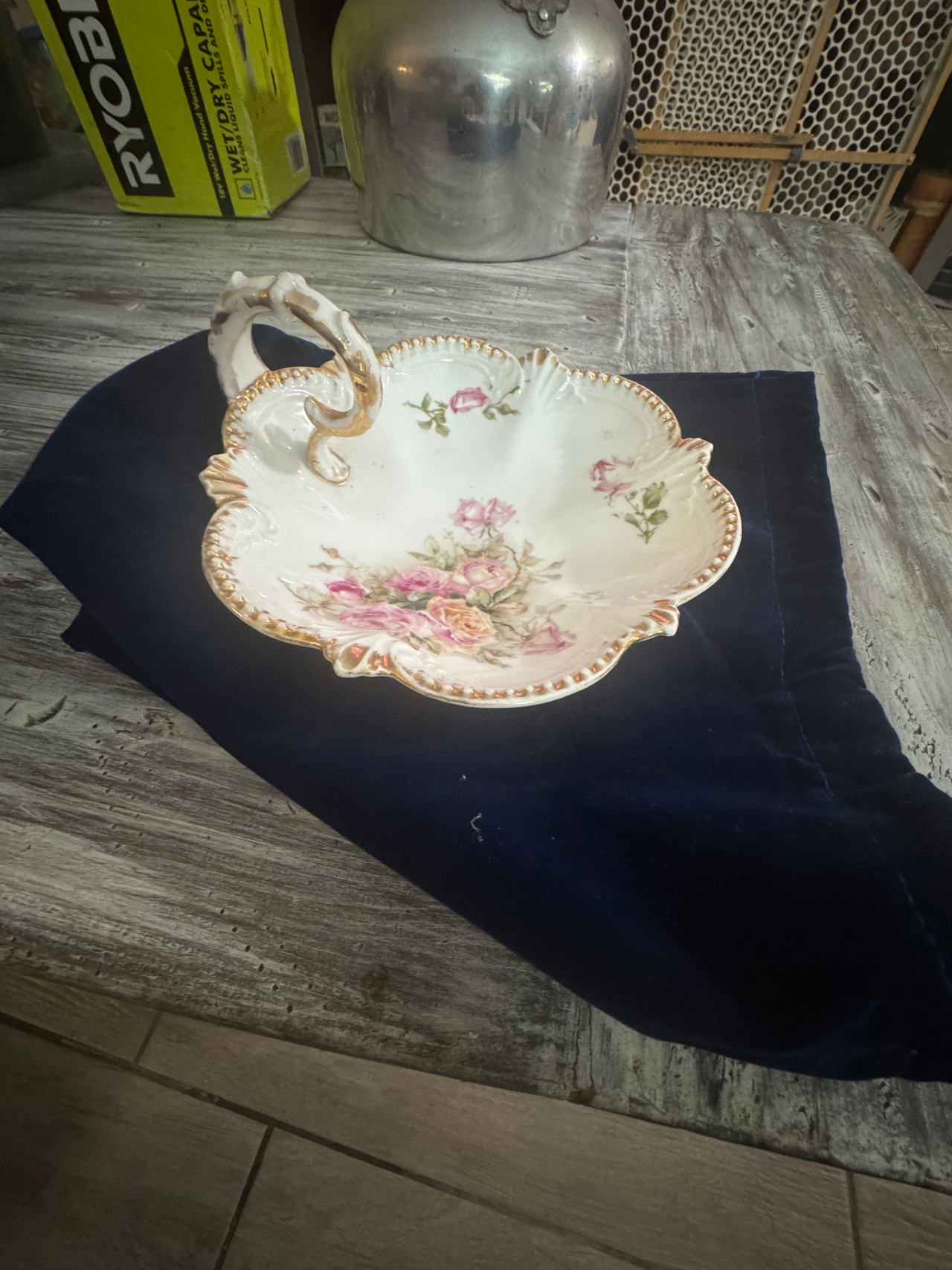 Antique Porcelain Handled Bowl