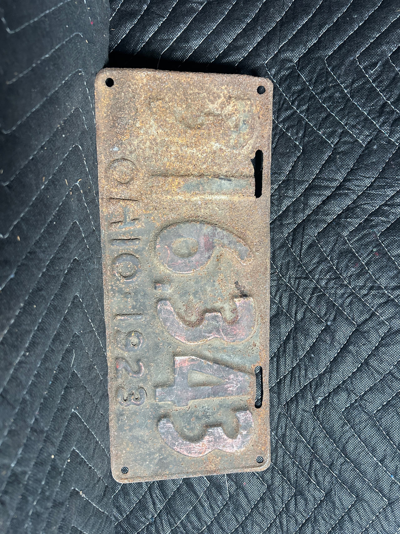 1923 Ohio License Plate