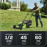 Greenworks 80V 21" Brushless Cordless Self-Propelled Lawn Mower - Image 7