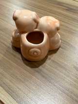 Vintage Ceramic Three Pigs Toothpick Holder Planter - Image 5