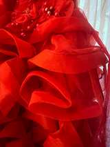 Girls' Ruffled Red Party Dress - Image 4