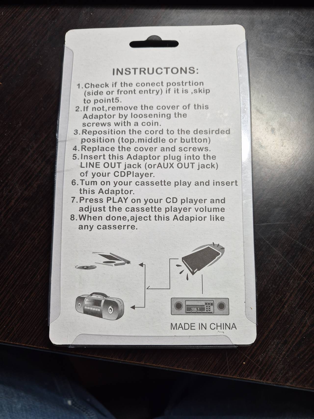 Universal Car Cassette Adapter to 3.5mm Aux Jack