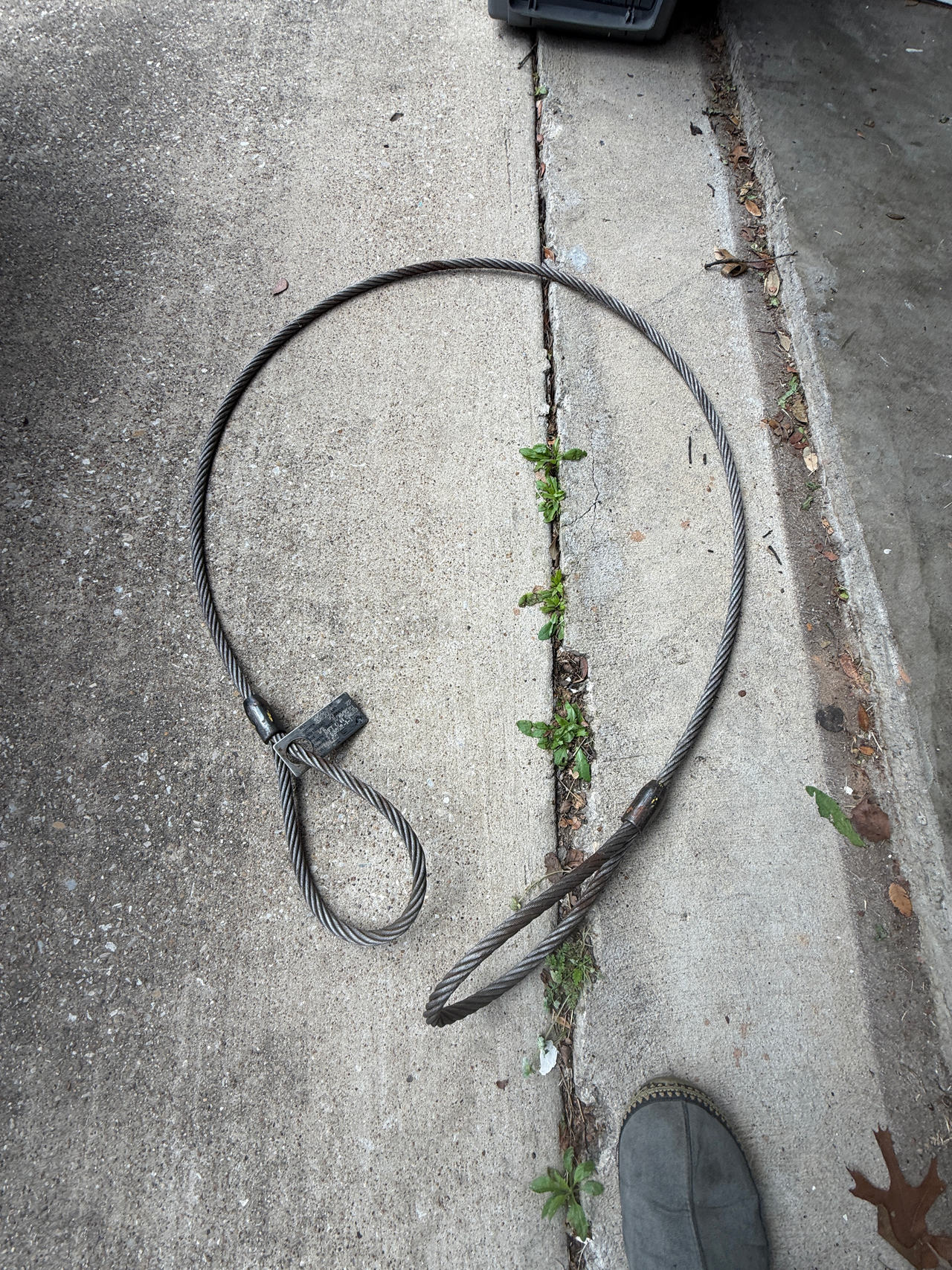 8ft Heavy Duty Steel Wire Rope Sling x2