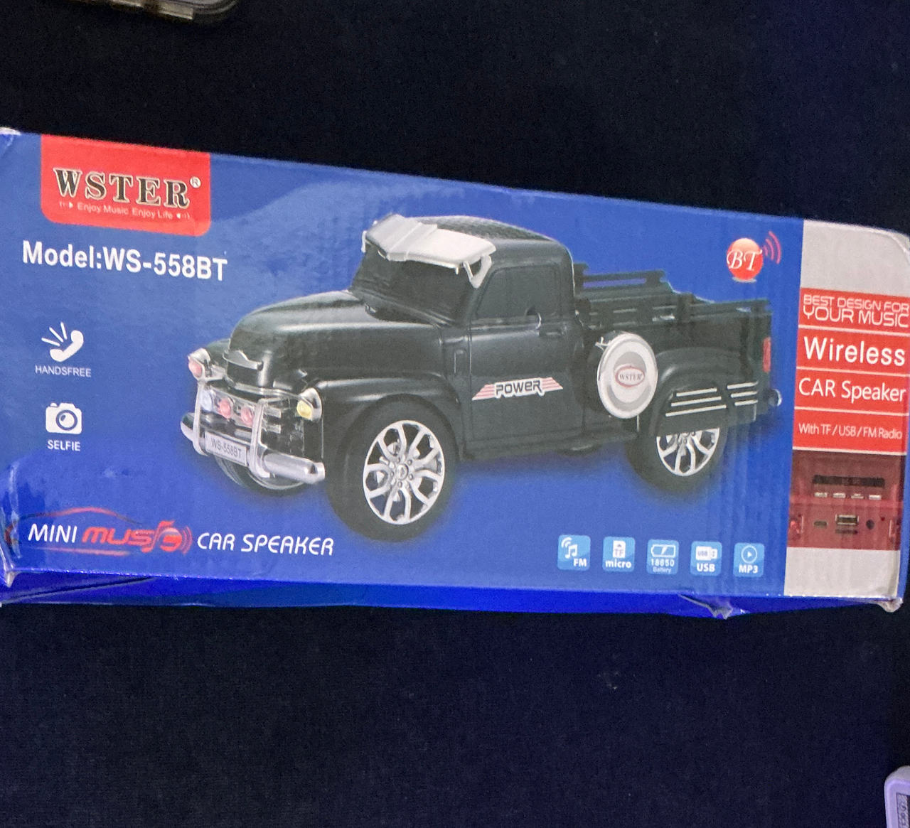 WSTER WS-558BT Wireless Car Speaker
