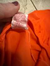 Vintage Sears Orange Puff Sleeve Dress - Image 3