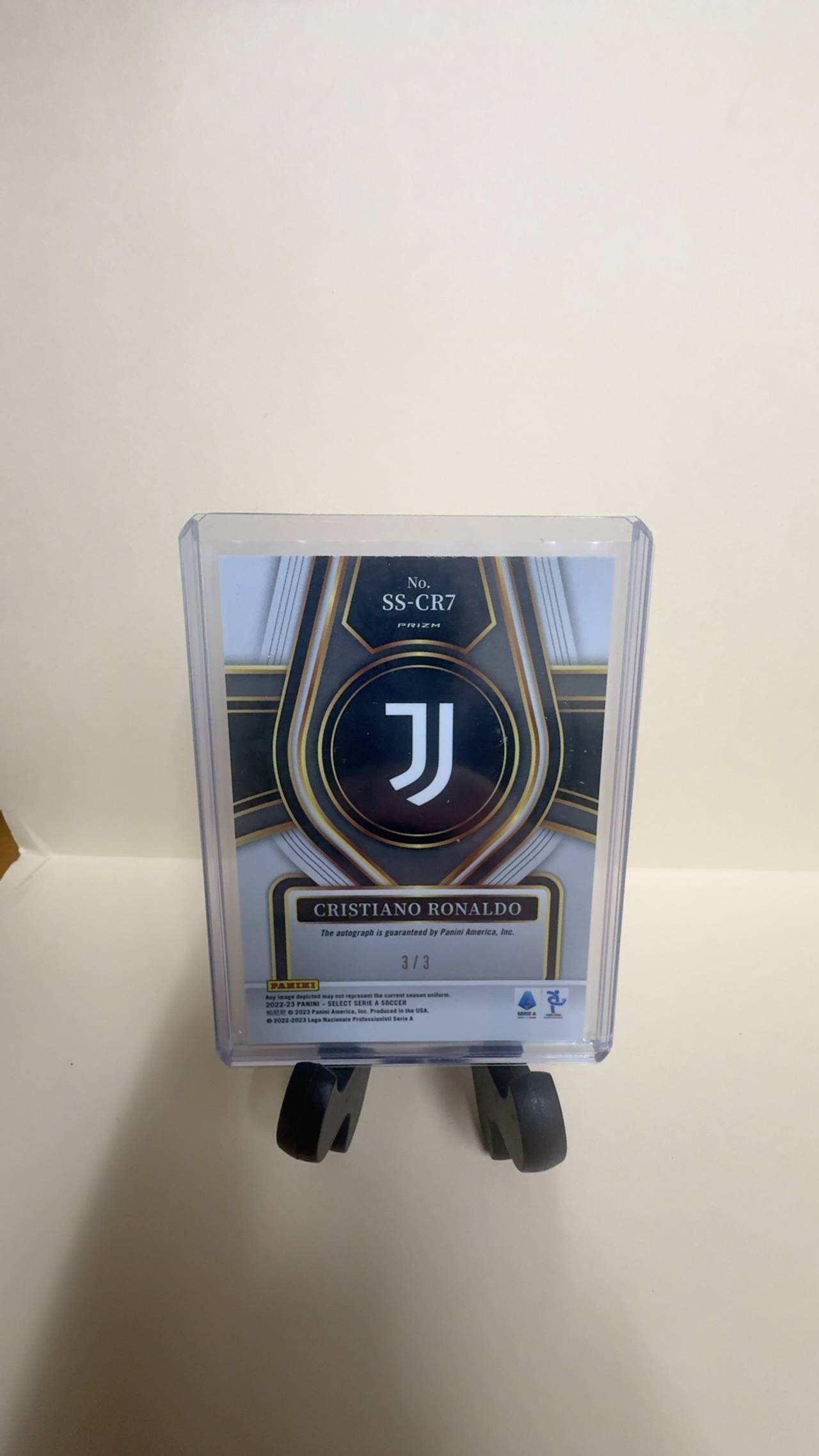 Panini Select Serie A 2022-23 Cristiano Ronaldo Gold 3/3 Trading Card