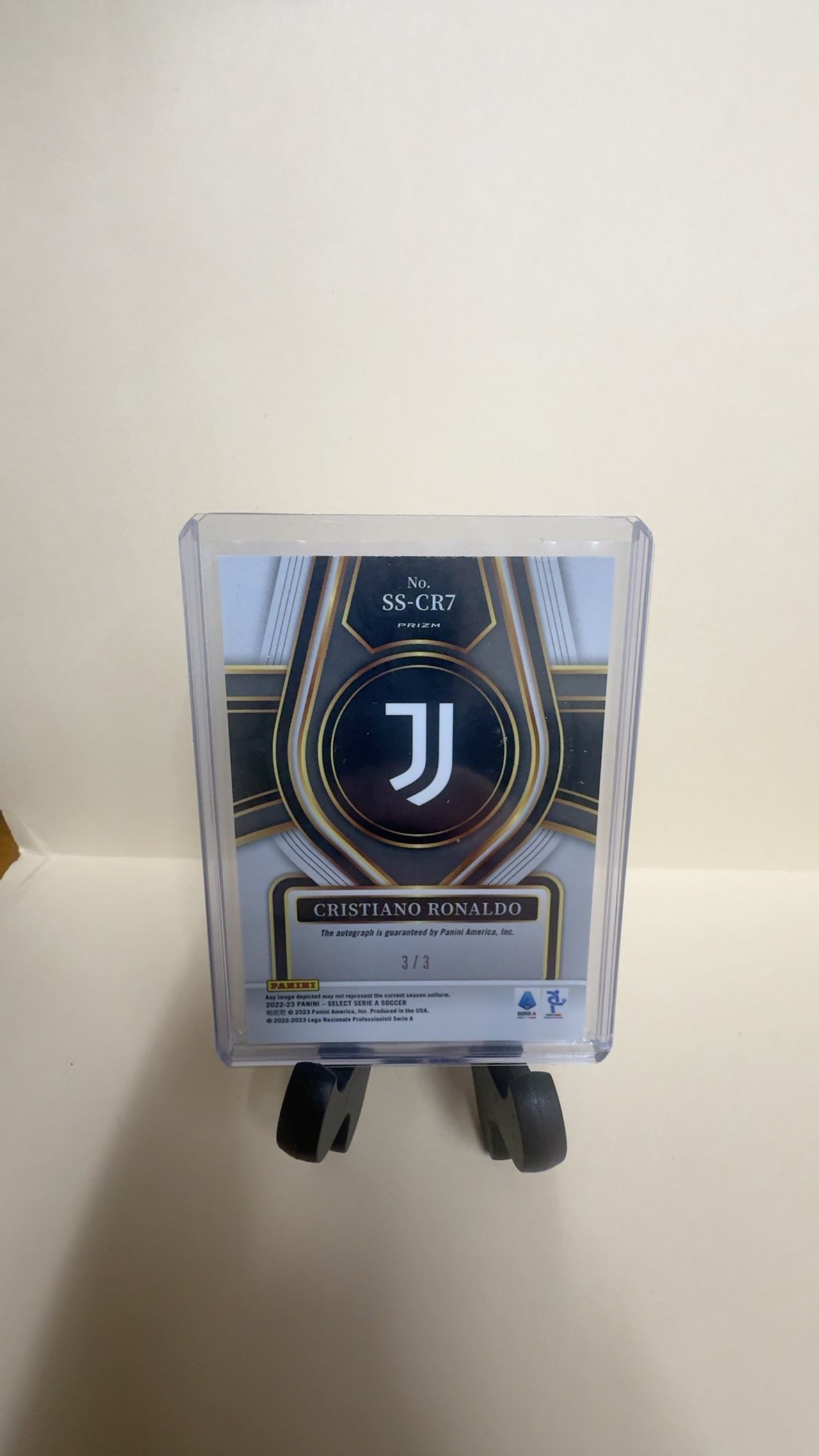 Panini Select Serie A 2022-23 Cristiano Ronaldo Gold 3/3 Trading Card