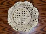 Vintage Ceramic Lattice Basketweave Bowl - Image 2