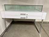 (Brand New) Modern Jewelry Display Case With Glass Top And Two Storage Drawers. - Image 2